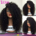 Qingdao fornecedor ouro 8A classe da peruca não transformados virgem afro kinky do cabelo humano de 100% para mulheres negras